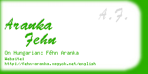 aranka fehn business card